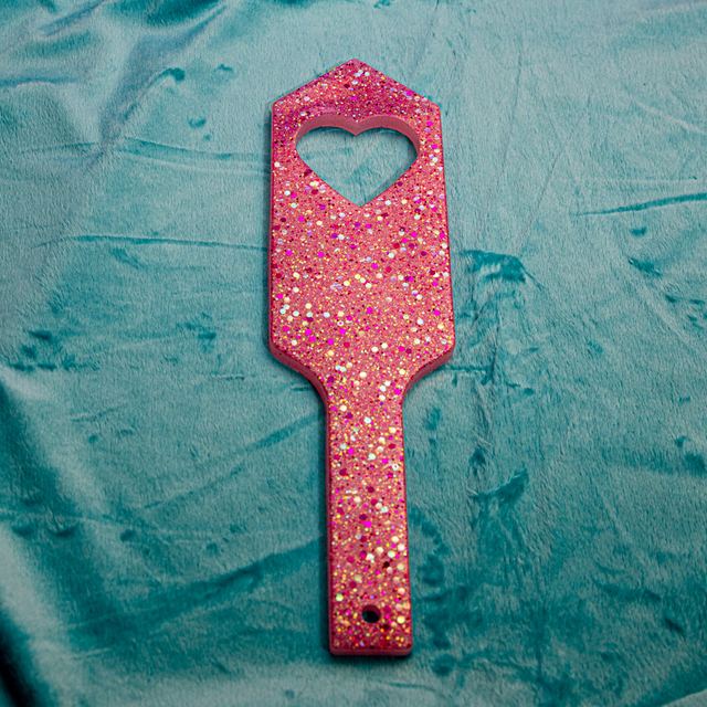 White/Pink Heart Cut Out Paddle