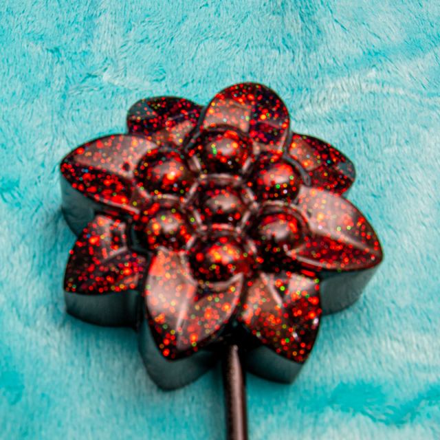 Black & Red Lily Flower photo 2