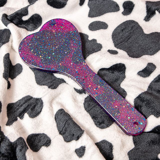 Purple/Blue Flower Heart Paddle photo 2