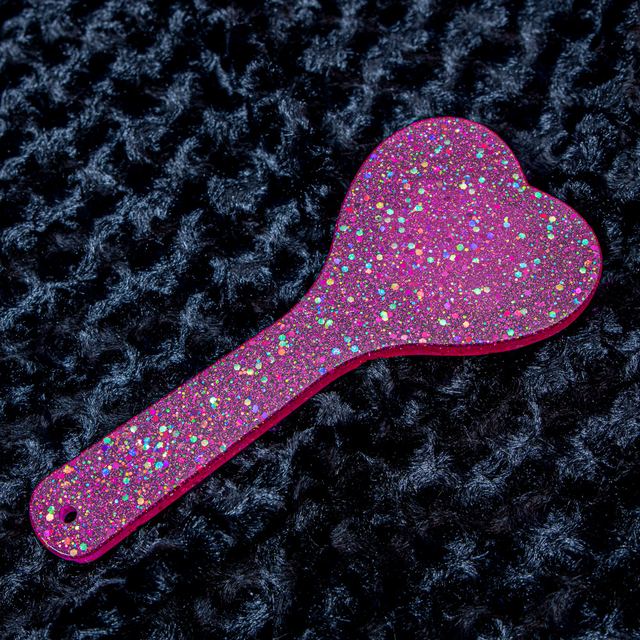 Pink/White Flower Heart Paddle photo 2
